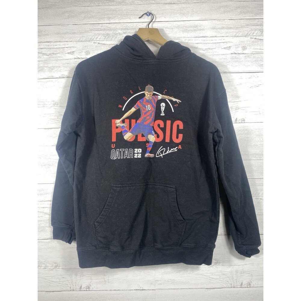 World Cup Soccer Qatar 2022 Pulisic Hoodie Independent Trading GUC Size Youth XL